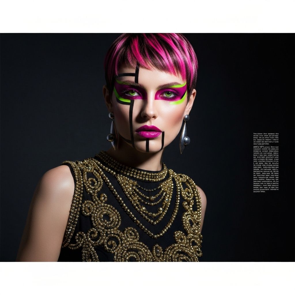 Editorial glam makeup