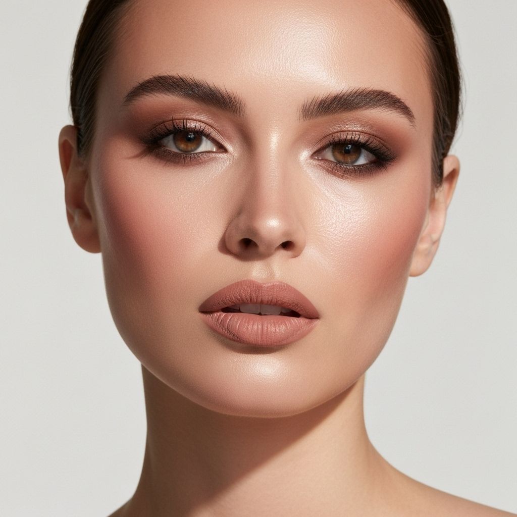 Natural glam makeup look
