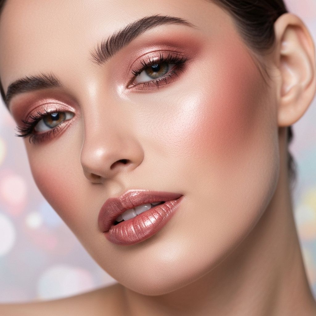 Soft romantic glam makeup