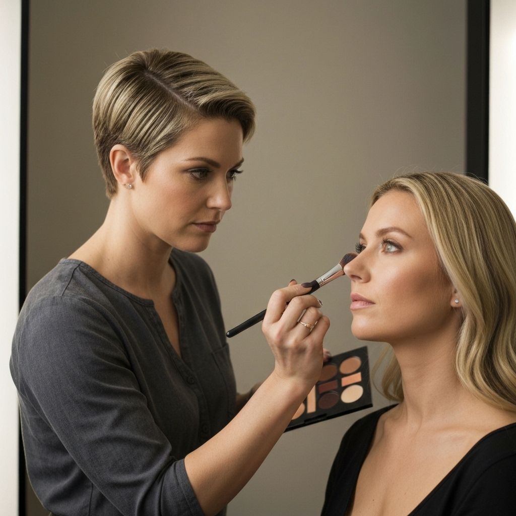 Professional makeup application