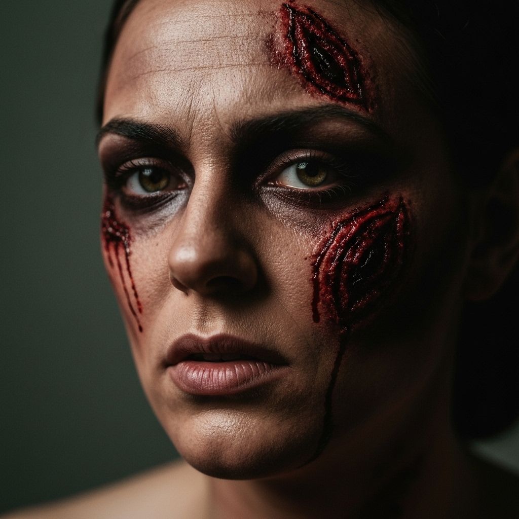 Realistic horror wound special effects